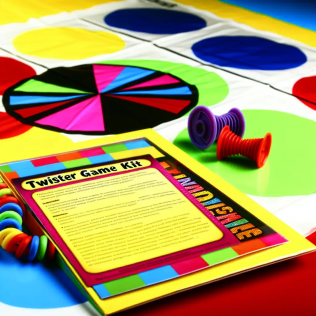 Zone Twister HU doboz tartalma: játékszőnyeg, pörgető és útmutató